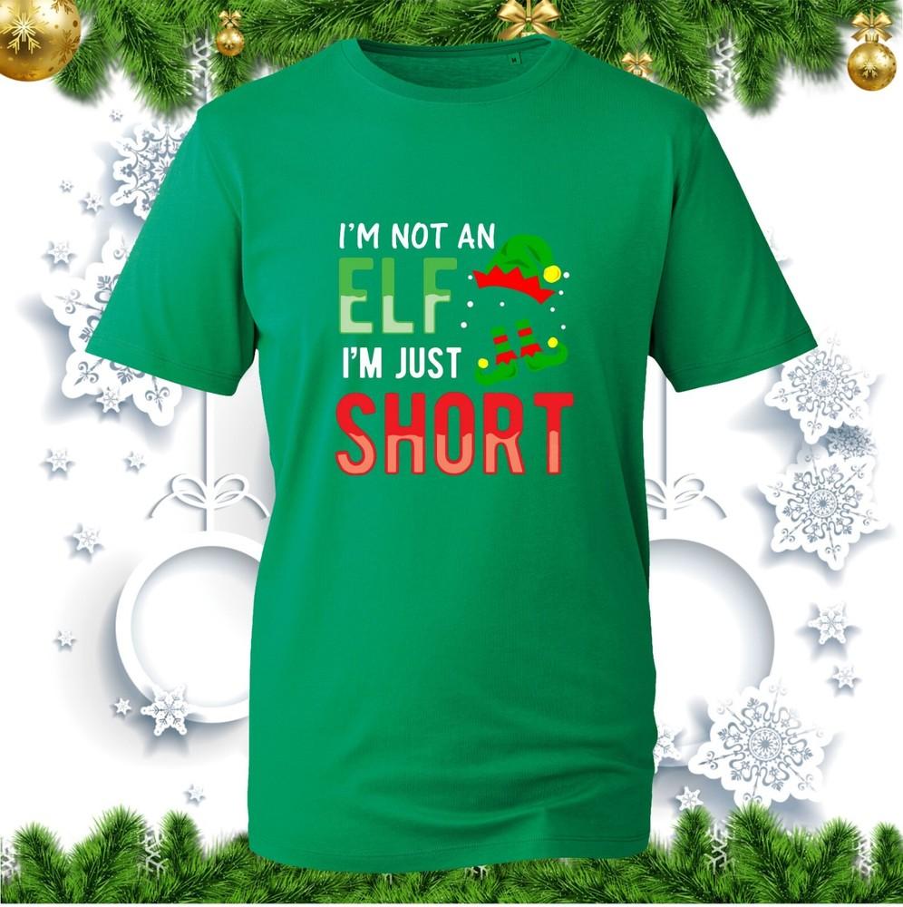 Im Not An Elf Im Just Short TShirt Christmas Novelty Funny Xmas Elf Tee Top