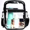 Women Shoulder Bag Pvc Transparent Waterproof Phone Purse Simple Crossbody Bag With Front Pocket Casual Handbag Beach Bag