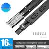 Thickened Stainless Steel Drawer Slides with Three-Section Silent Rails and Buffer Damping