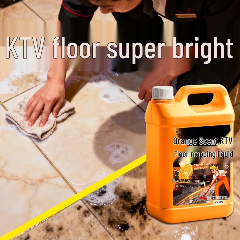 Orange Scent Floor Cleaner for Hotel & KTV Tiles - Strong Stain Remover & Polisher