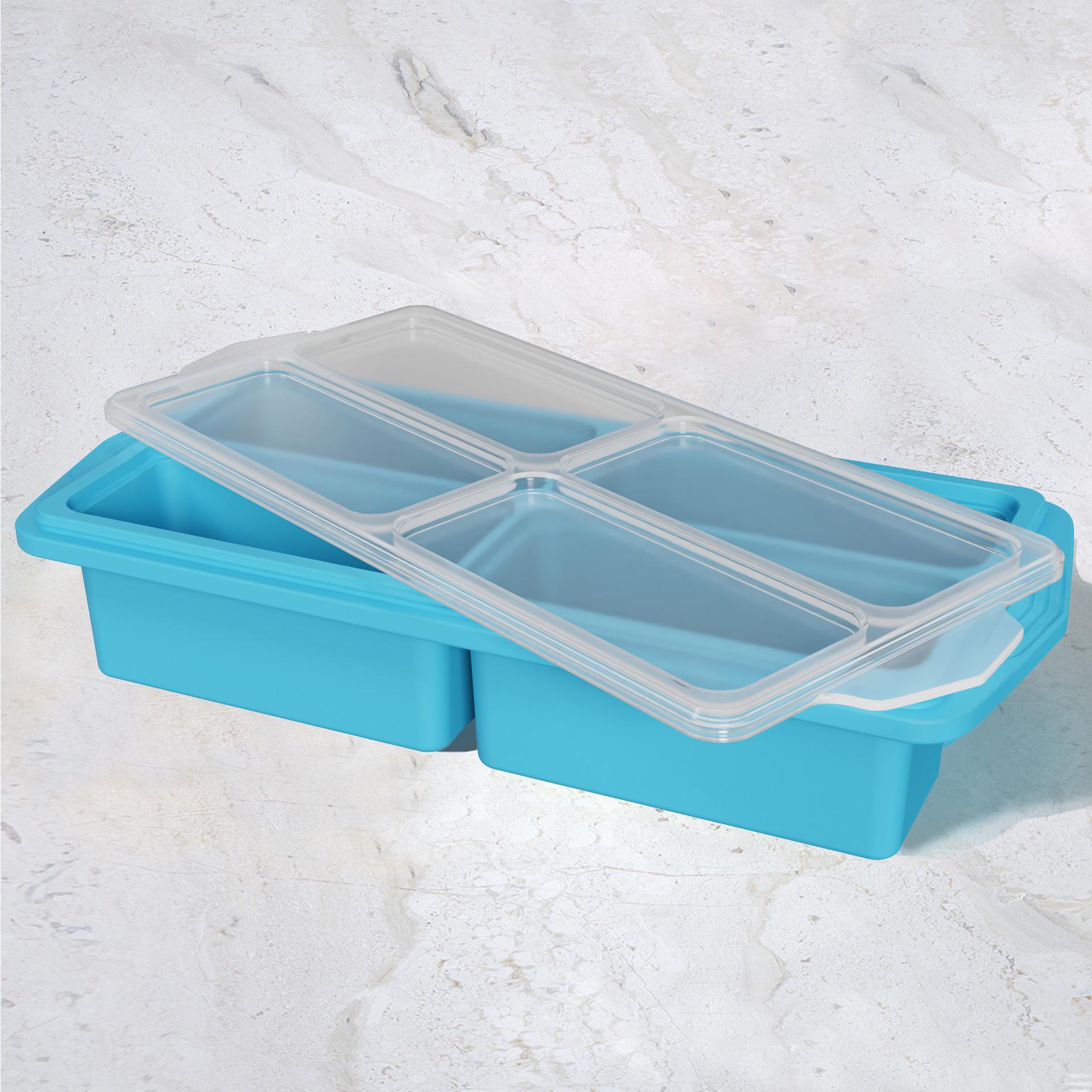 Silicone Ice Cube Tray with Lid - Large Freezer Mold