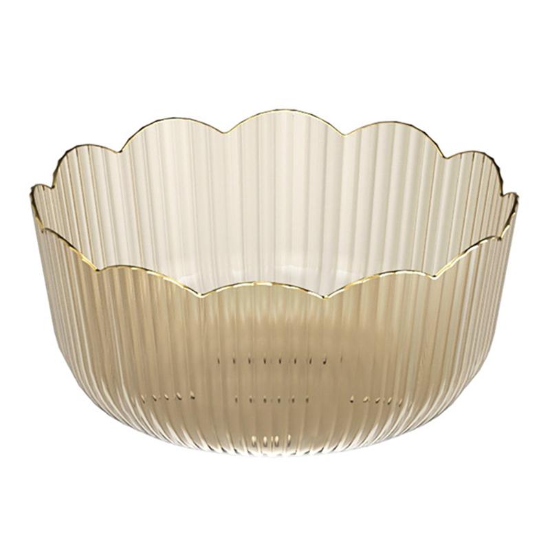 

Многофункциональная большая емкость для фруктов, прозрачная пластиковая фруктовая чаша, штабелируемая салатница, хранение в гостиной, поднос для фруктов A2