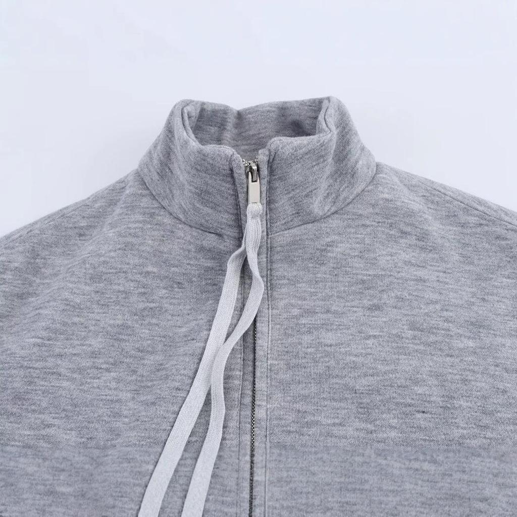 Spring 2025 Women's European & American Style Zipper Jacket with Long Pants