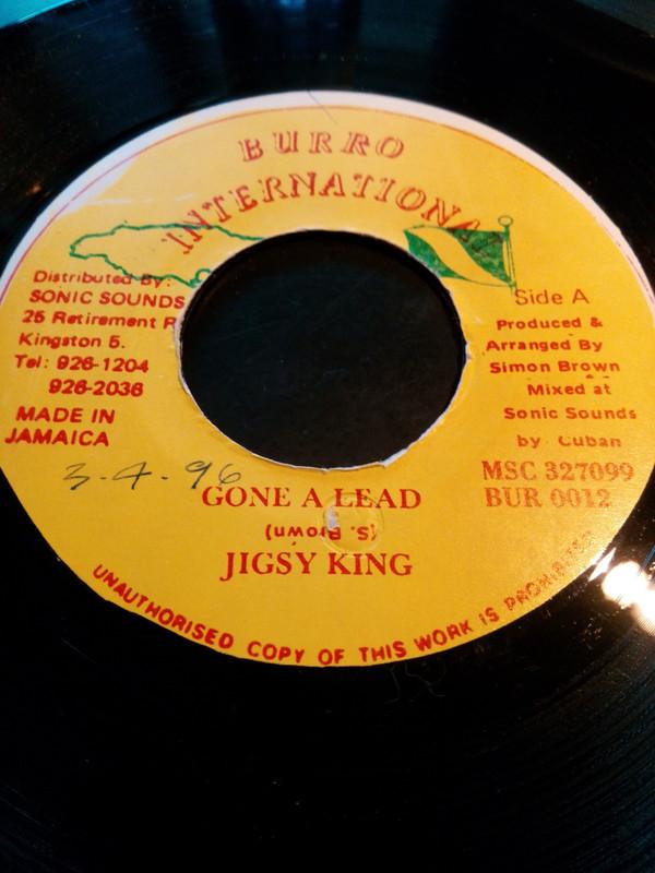

7inch Record JIGSY KING - Gone A Lead BUR0012 Burro Internati Jamaica Reggae, Ska & Dub Used