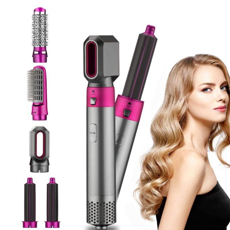 Five-in-One Hot Air Styler: Automatic Curling Iron & Hair Dryer Comb