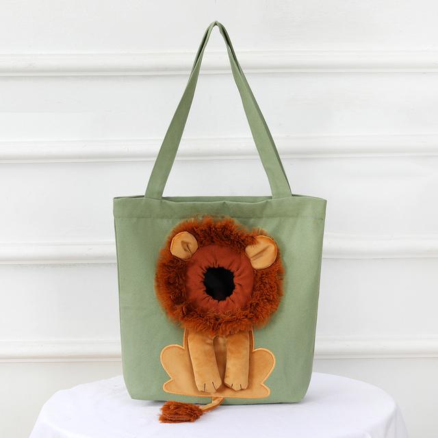 Pet Cat Carrier Bag Canvas Portable Bees Shoulder Carrier For Dogs Backpack Out Travel Backpack Outdoor Dog Lion Carrier Bag