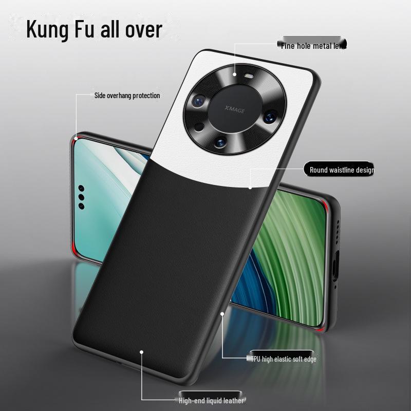 Anti-fall Protective Liquid Leather Case for Huawei Mate60pro, One-piece Design, Ready To Ship