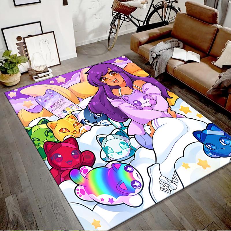 1pc Anime A-AphmauS Design Printed Area Rug Carpet for Bedroom Living Room Home Decor Rugs Mat Non Slip Mat Rug for Bedside
