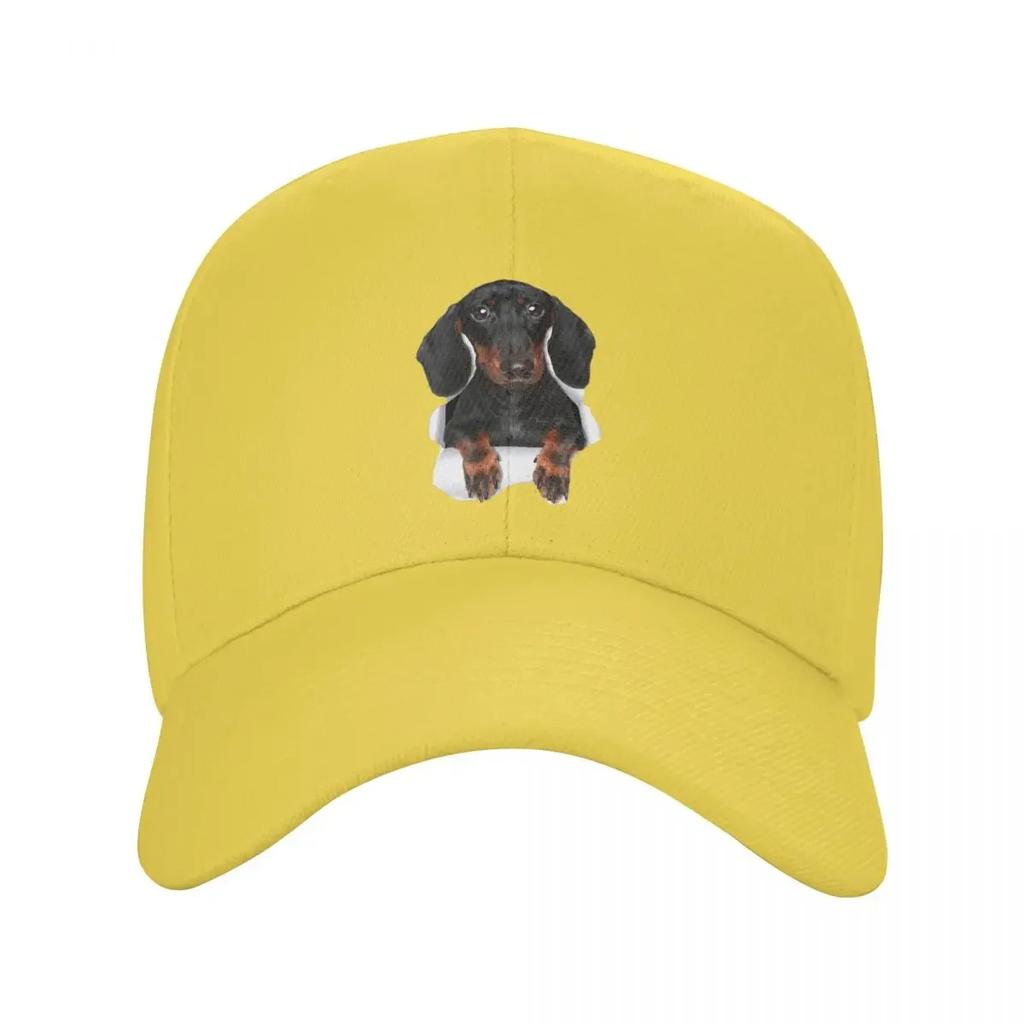 Custom Cool Dachshund Baseball Cap Women Unisex Adjustable Adult Badger Sausage Wiener Dog Dad Hat Hip Hop Sun Hat