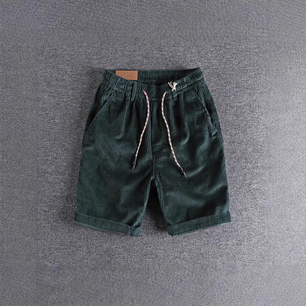 Neue Sommer American Casual Retro Work Style Lässige Shorts Herren Waschung Cord Locker Gerade Hose