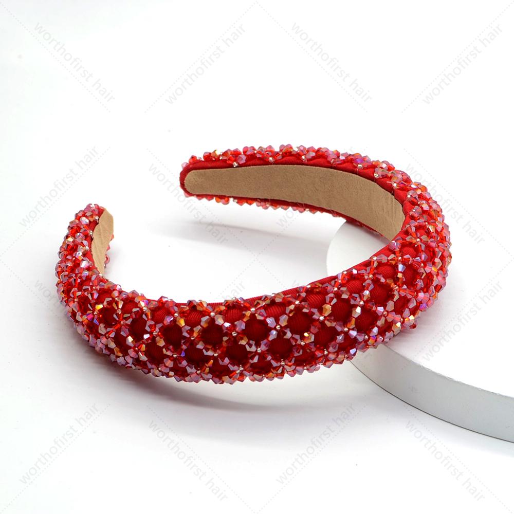 Hair Hoop Women Sweet Headbands for Women Rhinestone Crystal Headbands for Women Braided Handmade Diamond Headband