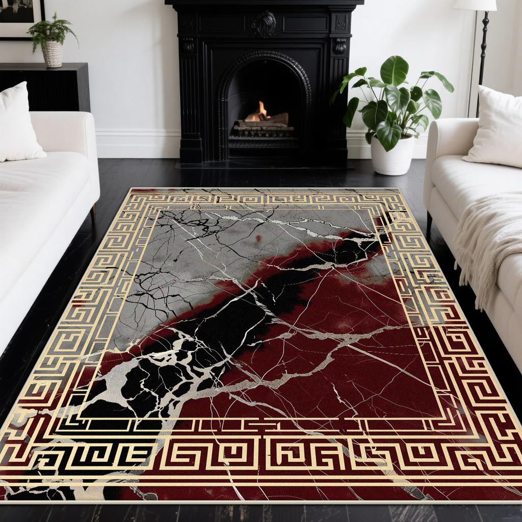 Nordic Light Luxury Living Room Carpets Modern Decoration Home Bedroom Large Area Rugs Thickening Non-slip Floor Mat Washable
