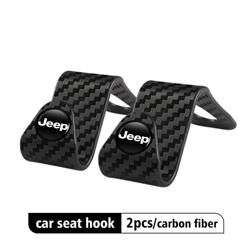 Car Seat Headrest Hook PP Material Anti Slip Bag Hanger Organizer For Jeep Compass Renegade Cherokee Wrangler JK Patriot Liberty AMZ1 