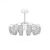 Luxury Chrome Crystal Chandelier Luster Led Ceiling Chandeliers for Villa Living Dining Room Bedroom Postmodern Home Decor