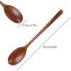 Adults Long Handle Japanese Style Natural Eating Cutlery Kitchen Utensil Tableware Wooden Spoons