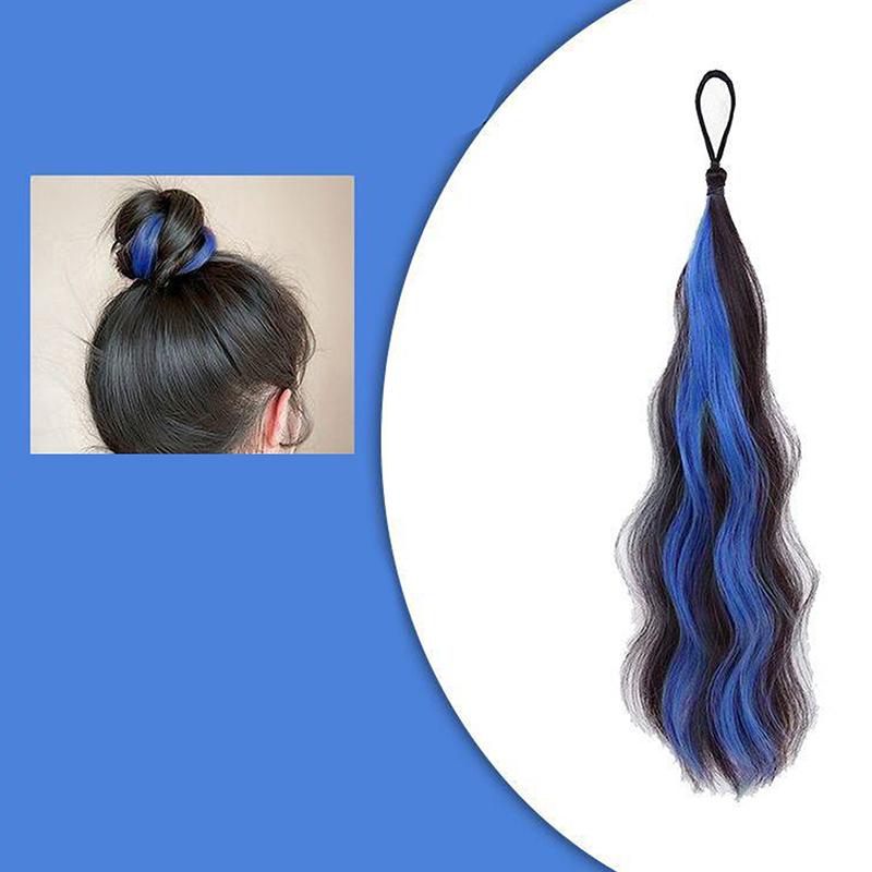 

Мелированные синтетические самонакручивающиеся пряди для волос, волнистые, для самостоятельной укладки, пучок для волос, хвостик, головной артефакт, заплетенный хвостик, наращивание волос, парик