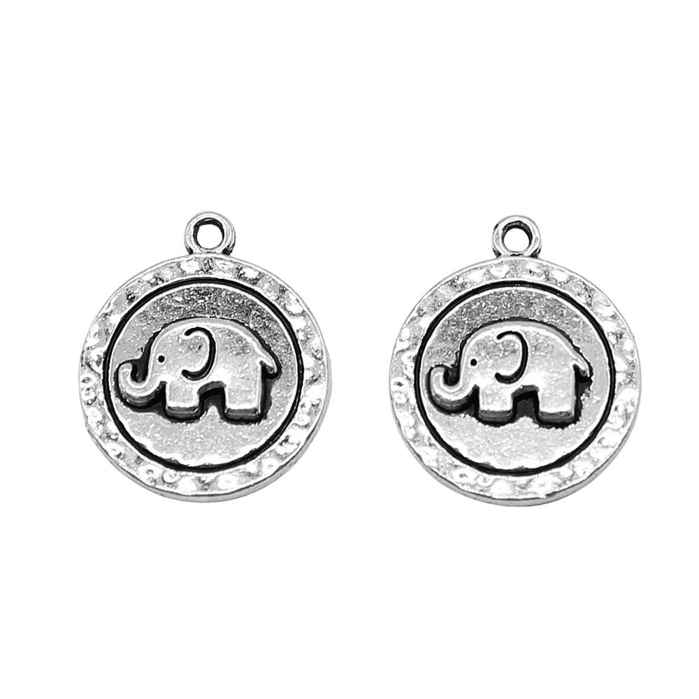 Charms Small Elephant Pendants Kids' Jewelry Materials QC115