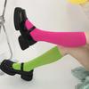 18 Süßigkeitenfarbene Strümpfe für Damen Sommer Mode Mädchen Street Mittelhohe Socken Y2k Sommer Dünn Elastisch Knielang Socken Frau
