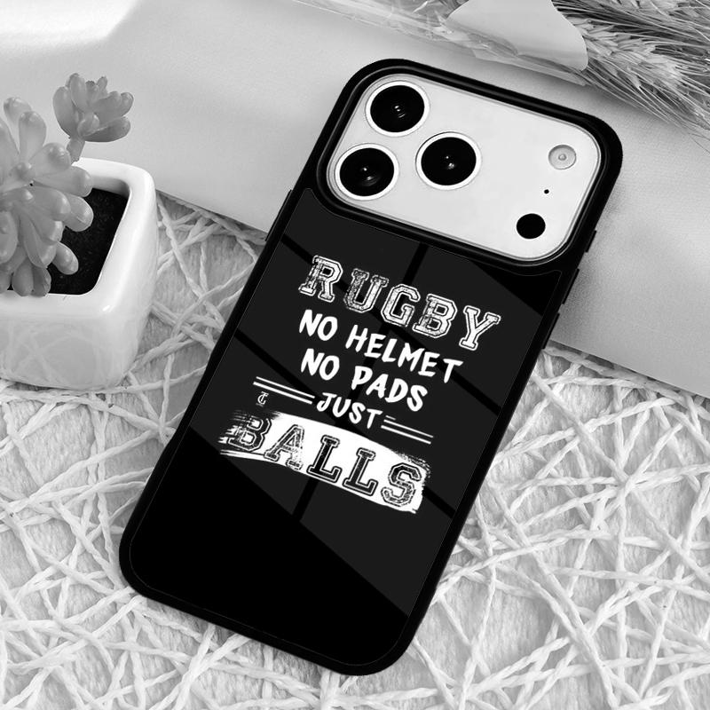Rugby Ball Shockproof Phone Case for iPhone 17 Air 16e 15 11 12 14 13 Pro Max Cover Coque