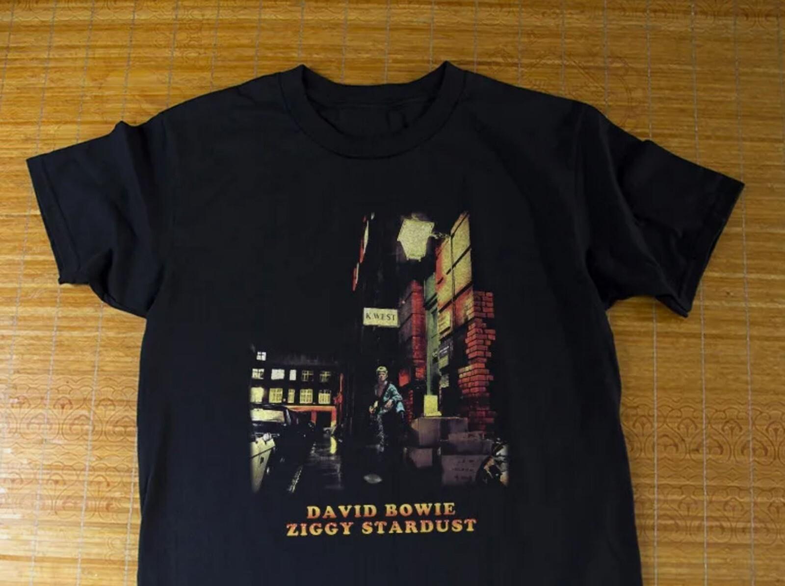 David Bowie Ziggy Stardust Black Unisex T-Shirt S-5XL L