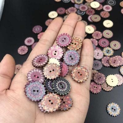50pcs Retro series Wood Buttons Handwork Sewing Scrapbooking Clothing Crafts