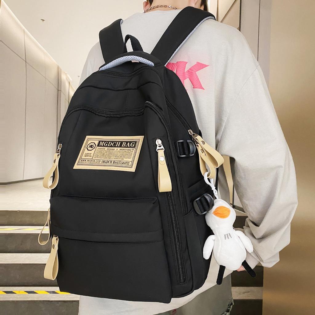 Casual Versatile School Bag College Students Junior High School Students Large Capacity Simple Backpack Computer Backpack Men's and Women's Fashion