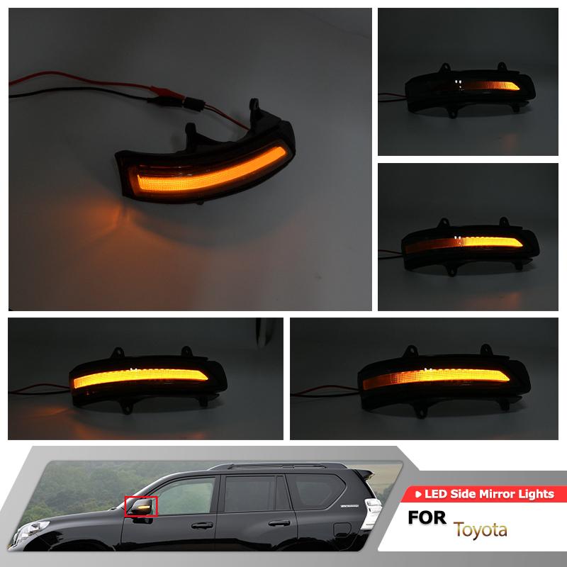 Smoked For Toyota Land Cruiser 200 J200 GR/UR/UZ/VD Prado J150 KD/TR/GR/GD Led Flowing Side Mirror Blinkers Turn Signal Lights