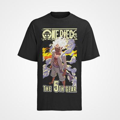 Uomo Cotone Biologico Anime One Piece Gear 5 Monkey D. T-shirt Streetwear Luffy
