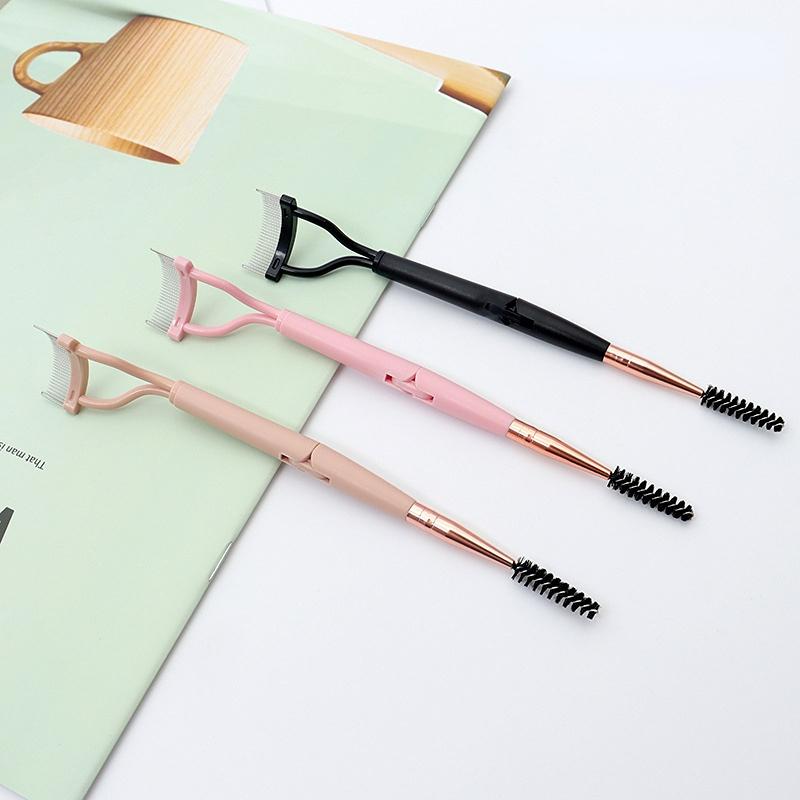 Double Head Eyelash Curler Eyelash Brush Makeup Lash Separator Brush Mascara Curl Eye Beauty Makeup Cosmetic Tool YSL