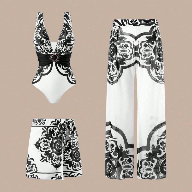 226 Fashion Sexy Swimsuit 3-Piece Set One-Piece Swimwear