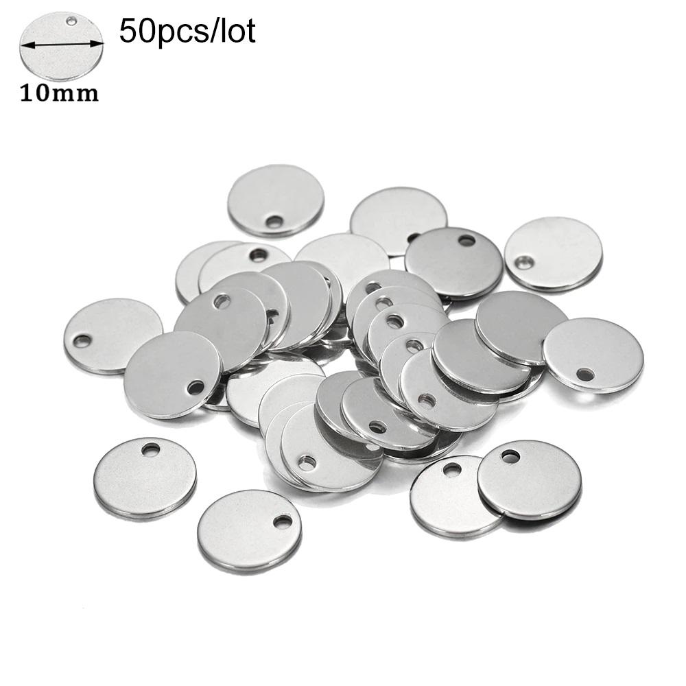 20-50pcs/lot Stainless Steel Gold Color Round Wrinkle Charms Pendant Accessories For DIY Necklace Bracelet Jewelry Making