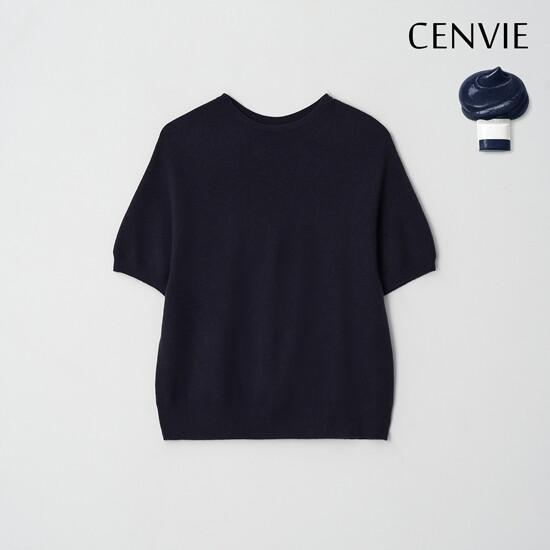 Senbi Round Neck Short Sleeve Knit Bloom Aircompo