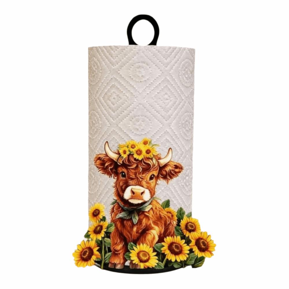 Vertical Storage Paper Towel Holder Wooden Base Tissue Storage Rack Paper Towel Stand Home Decor