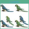 Realistic Plastic Parrot Model Colorful Decorative Bird Figurine For Home Decor