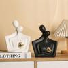 Ceramic Figure Figurines Modern Decoration Home Sculpture Nordic Decorative Abstract Couple Statue Living Room Crafts Ornaments
