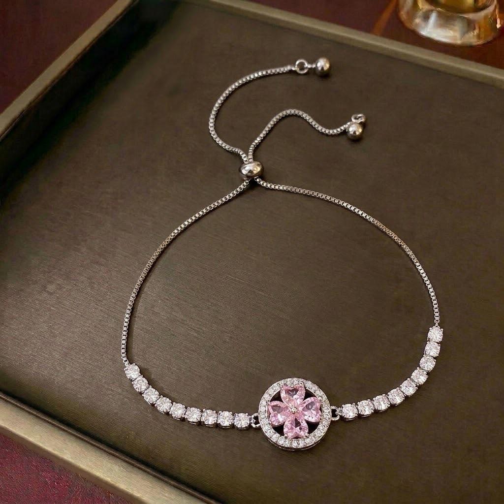 Women's European & American Style Windmill Pendant Necklace Set - Titanium Steel Floral Design