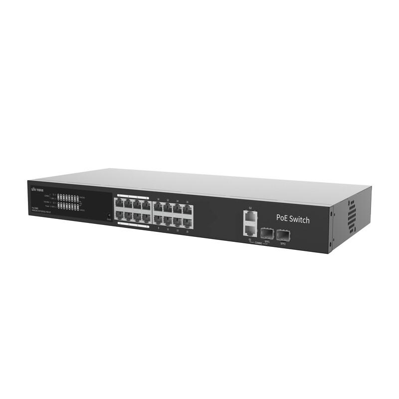 Uniview 16-Port Gigabit PoE Switch CN Plug (adapter Included)
