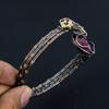 Ruby Bangle, 999 Copper Wire Wrapped Gemstone Jewelry, Handmade Bangle For Thanksgiving
