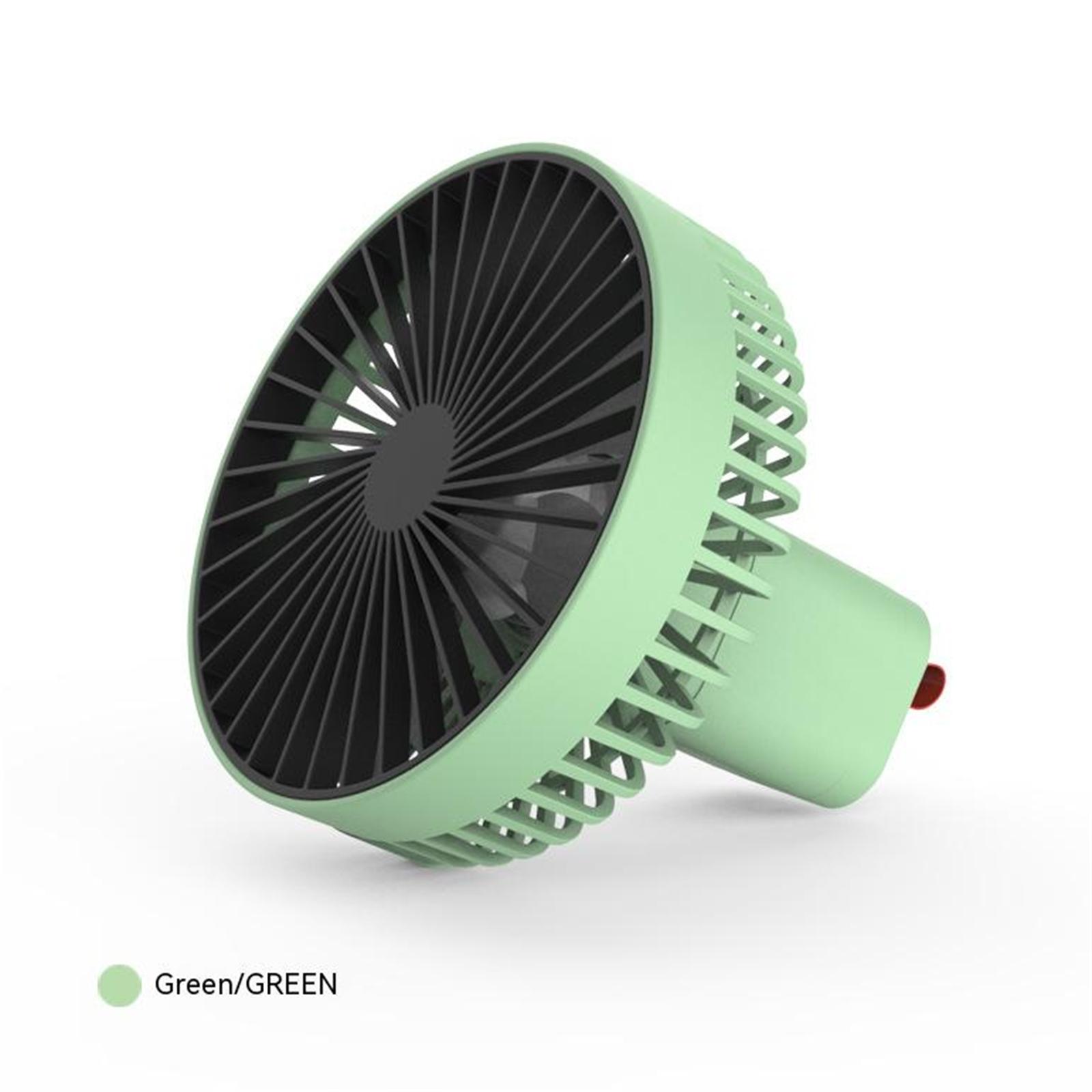 

Dc5v 4w Portable Electric Fan 3 Levels Speed Adjustable Low Noise Usb Rechargeable Camping Fans Green (without tripod)