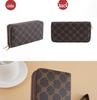 Women's Large Capacity Vintage Monogram Clutch: 2025 Double Zipper Long Wallet & Handheld Phone Bag