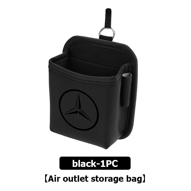 

For Benz Car Leather Air Outlet Storage Bag Sundries Pocket Tissue Boxes Auto Accessories Exclusive AMG W124 W203 W204 SPRINTER