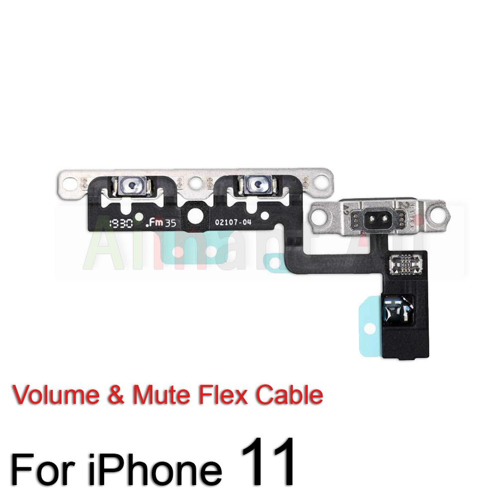 AiinAnt Power / Volume Buttons Mute Wireless Charging FlashLight Power Flex Cable For iPhone 11 Pro Max Repair Phone Parts