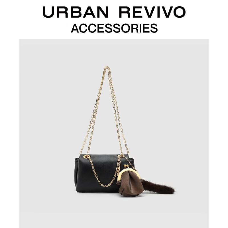

URBAN REVIVO Women s Chain Strap Crossbody Handbag One Size