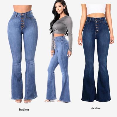 2021 Europäische & Amerikanische High-Stretch High-Waist Damen Micro Flare Jeans