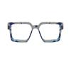 White Blue Ceramic Color Rectangular Outdoor Trend Square Photochromic Progressive Multifocal Reading Glasses +0.75 To +4