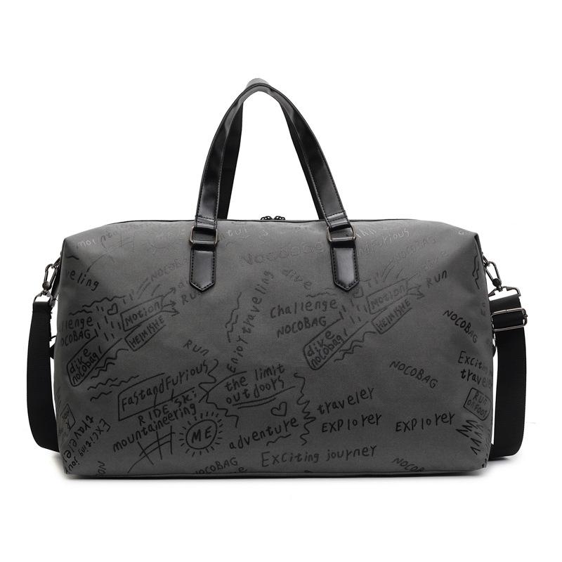

Travel Bag Letter Fashion Large Capacity Shoulder Bag Versatile Fitness Sports Crossbody Bag Business Trip Airplane Bag Storage Bag серый