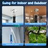 Light Up Kids Pod Swing Seat Child Hanging Hammock Inflatable Pillow Kids Sensory Swing 4 Light Modes 16 Colors for Boys Girls