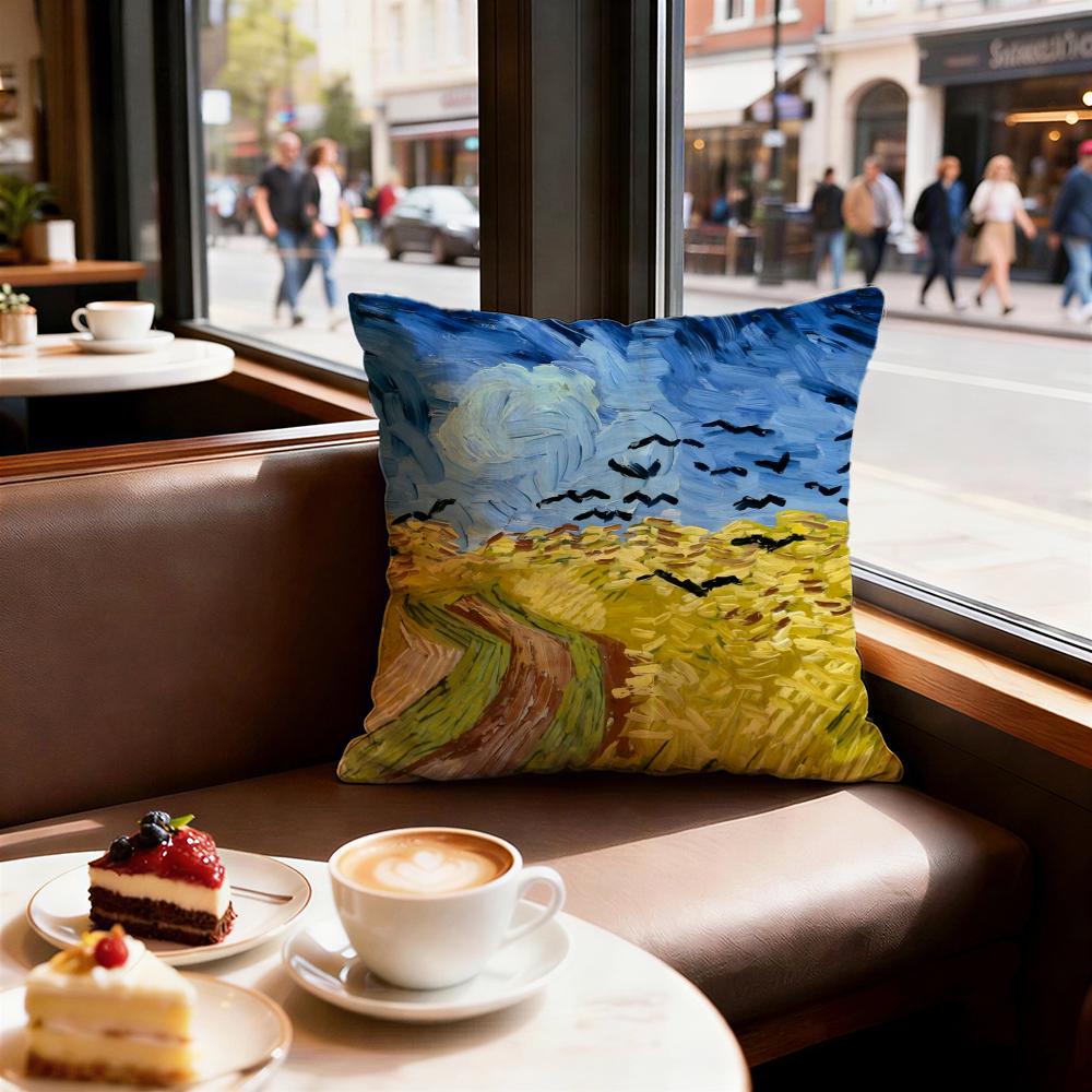 Art Van Gogh Cushion Cover Decorative Cushions Covers Cover Sofa X Pillow Piece X X Pillowcase