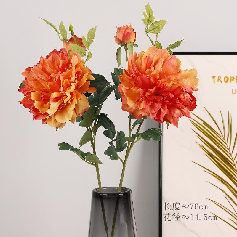 Peony simulation bouquet, indoor home decoration Western rose fake flower Foreign peony