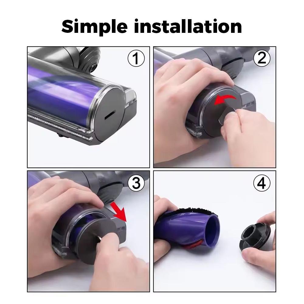 Accesorios de Cubierta de Extremo de Barra de Cepillo para Aspiradora Inalámbrica Dyson V7/ V8/ V10/ V11/ V15 de Accionamiento Directo